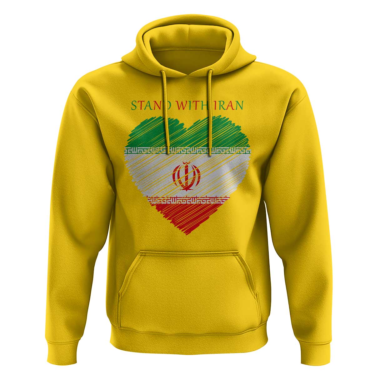Stand With Iran Hoodie Anti War Political Protest Statement