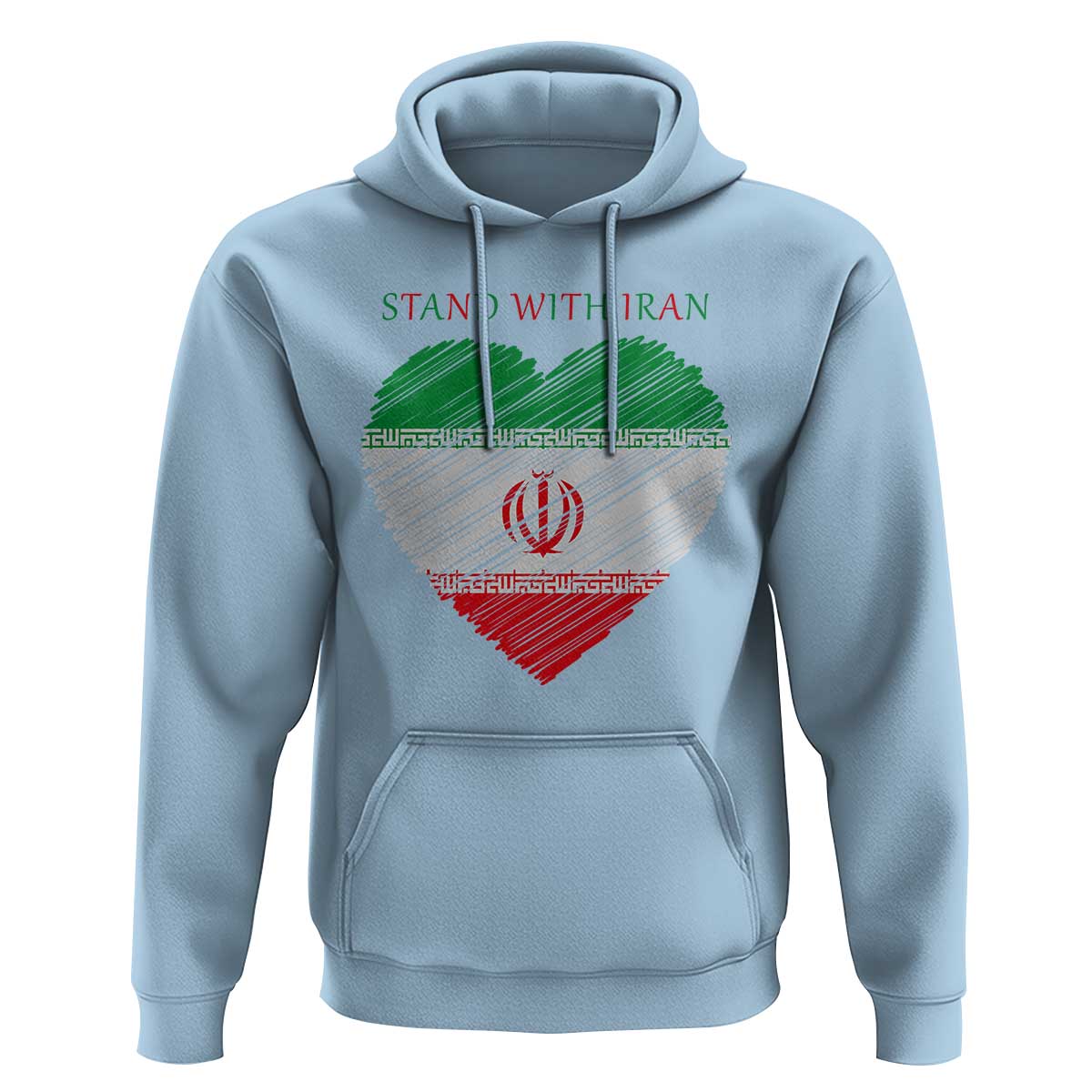 Stand With Iran Hoodie Anti War Political Protest Statement