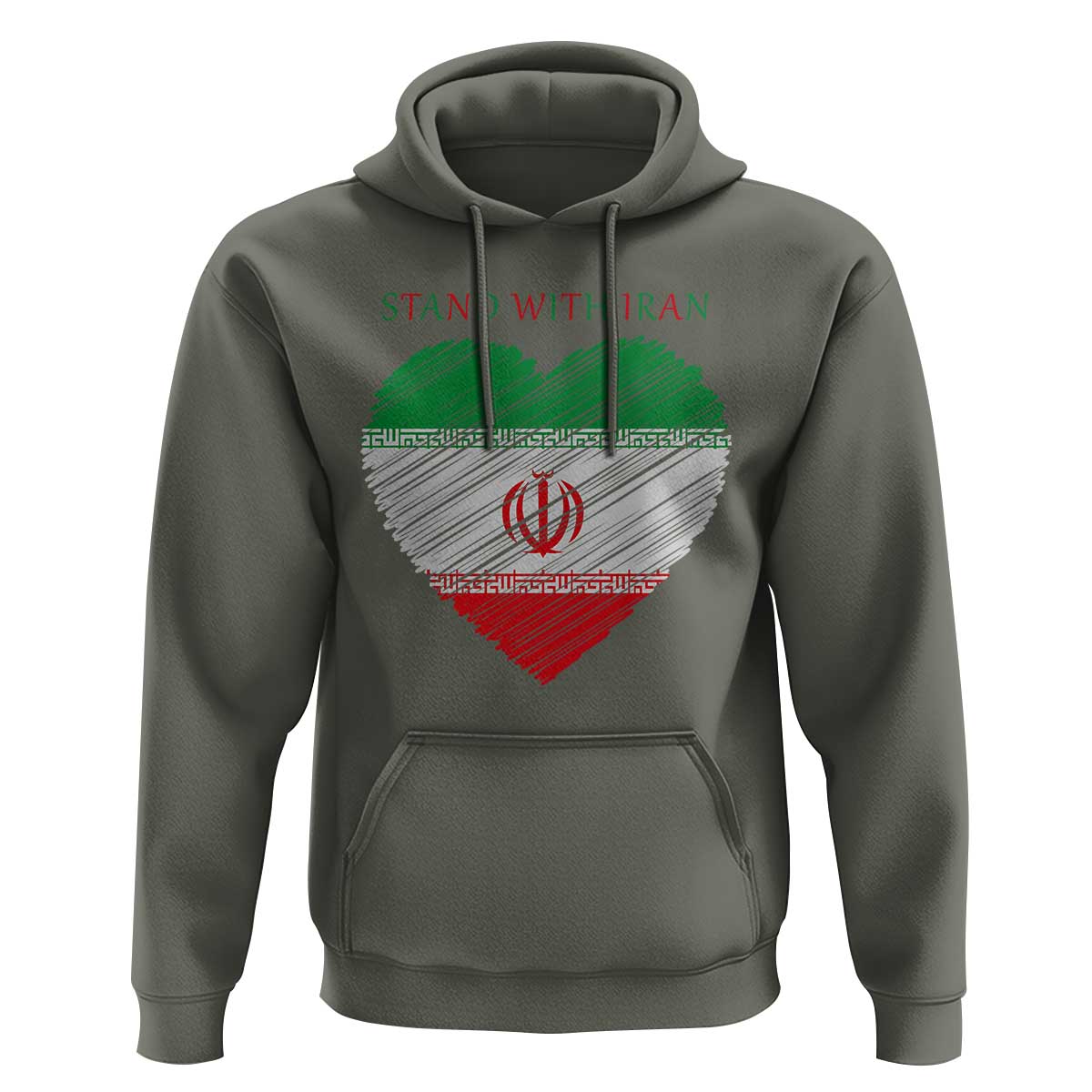 Stand With Iran Hoodie Anti War Political Protest Statement