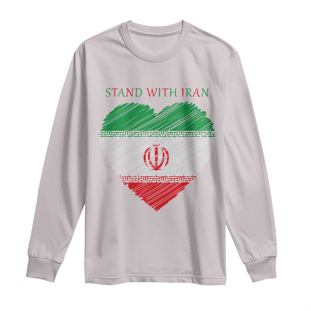 Stand With Iran Long Sleeve Shirt Anti War Political Protest Statement