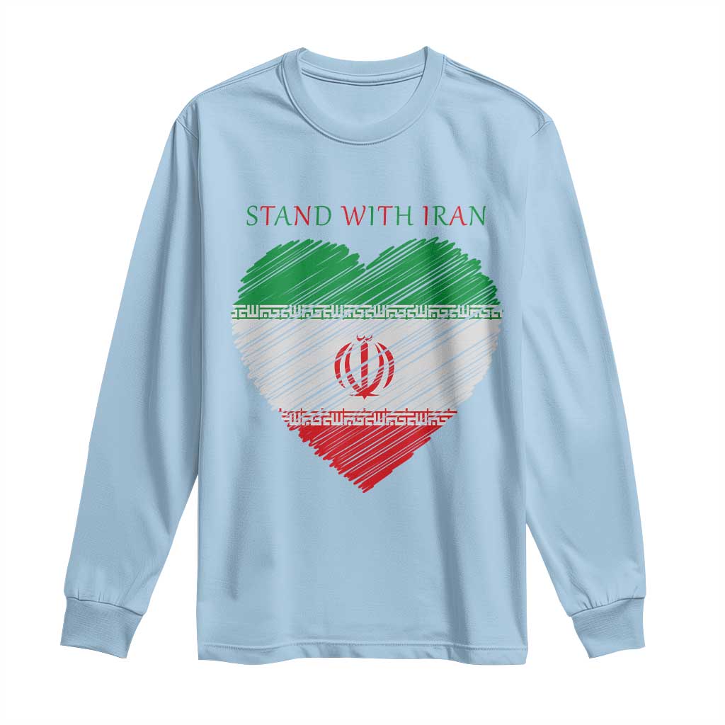 Stand With Iran Long Sleeve Shirt Anti War Political Protest Statement