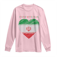 Stand With Iran Long Sleeve Shirt Anti War Political Protest Statement