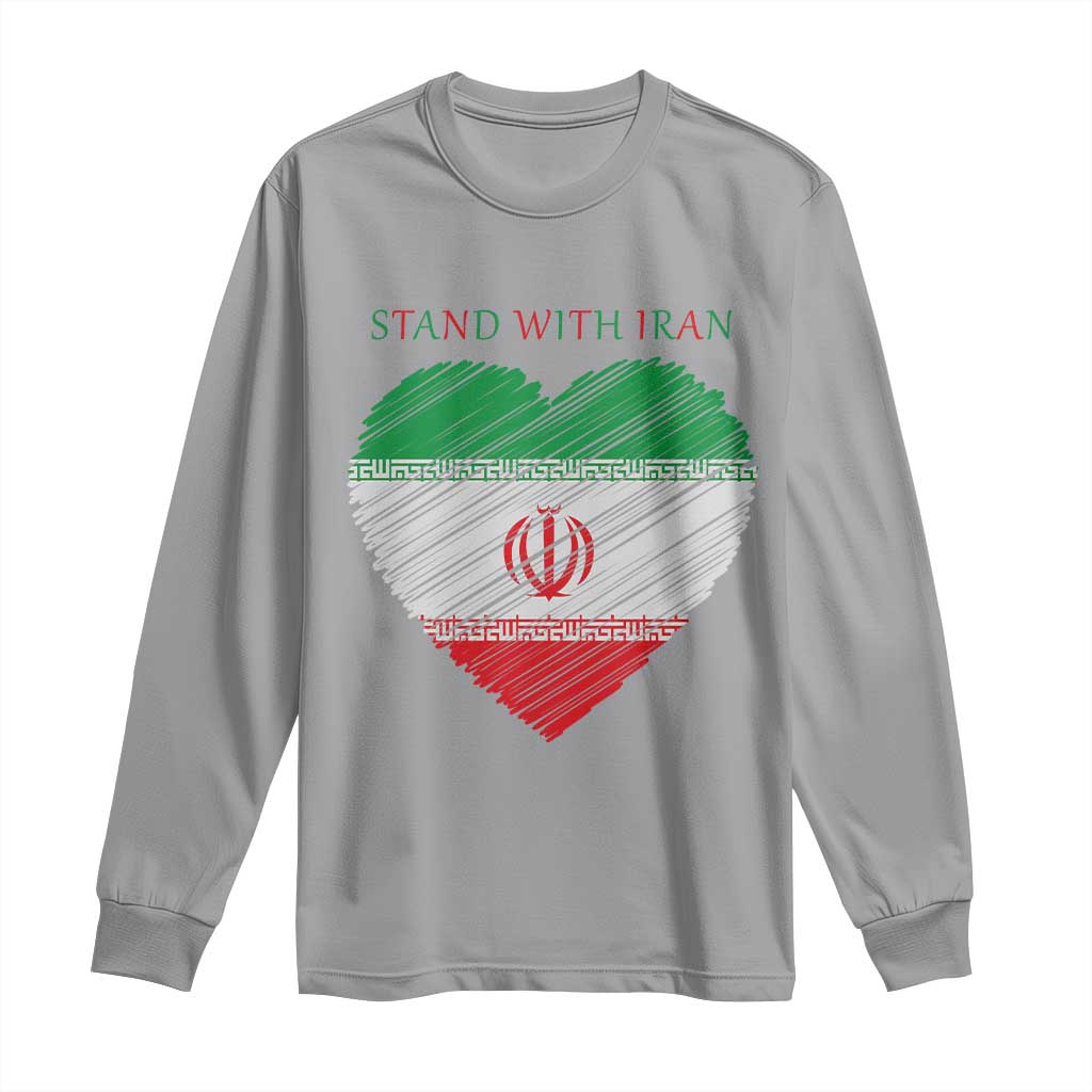 Stand With Iran Long Sleeve Shirt Anti War Political Protest Statement