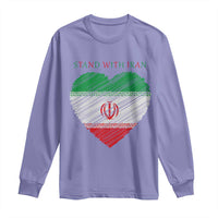 Stand With Iran Long Sleeve Shirt Anti War Political Protest Statement