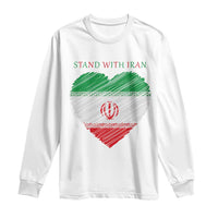 Stand With Iran Long Sleeve Shirt Anti War Political Protest Statement