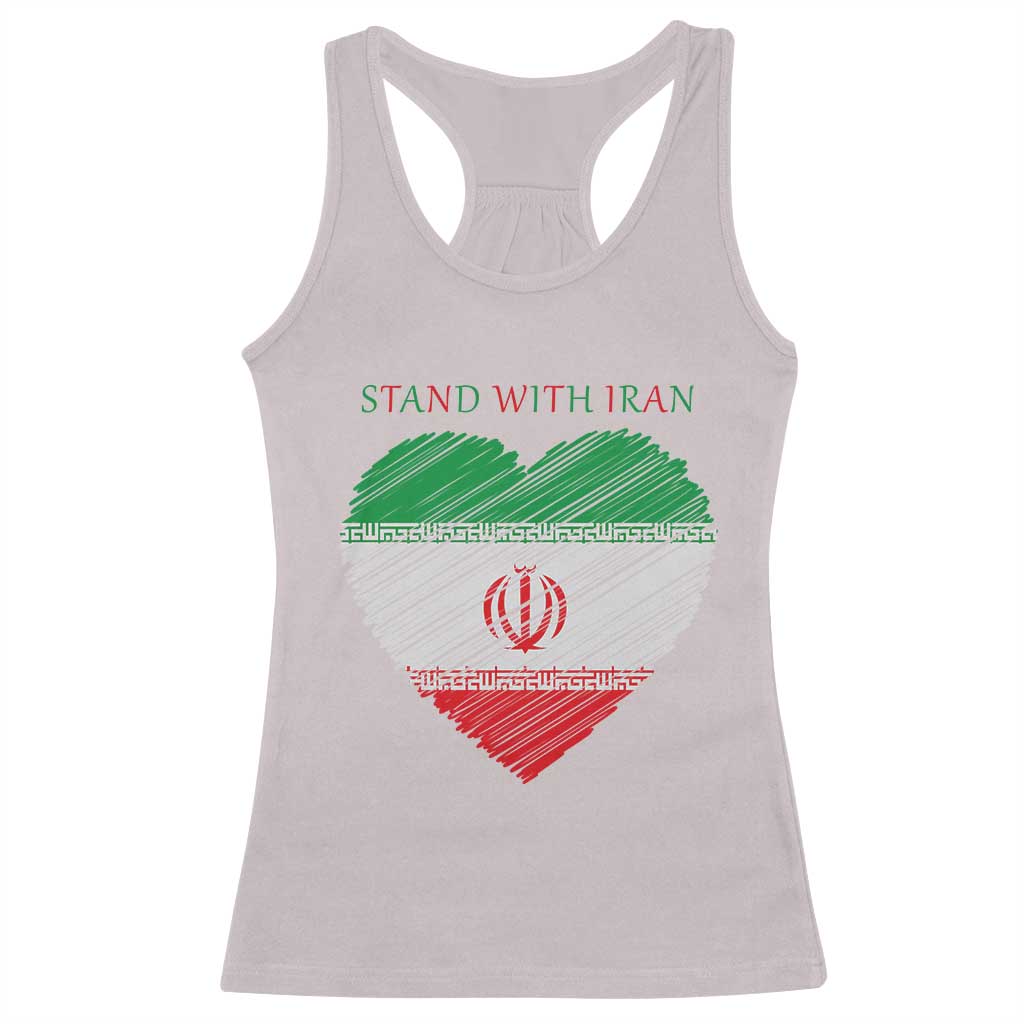 Stand With Iran Racerback Tank Top Anti War Political Protest Statement