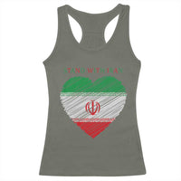 Stand With Iran Racerback Tank Top Anti War Political Protest Statement