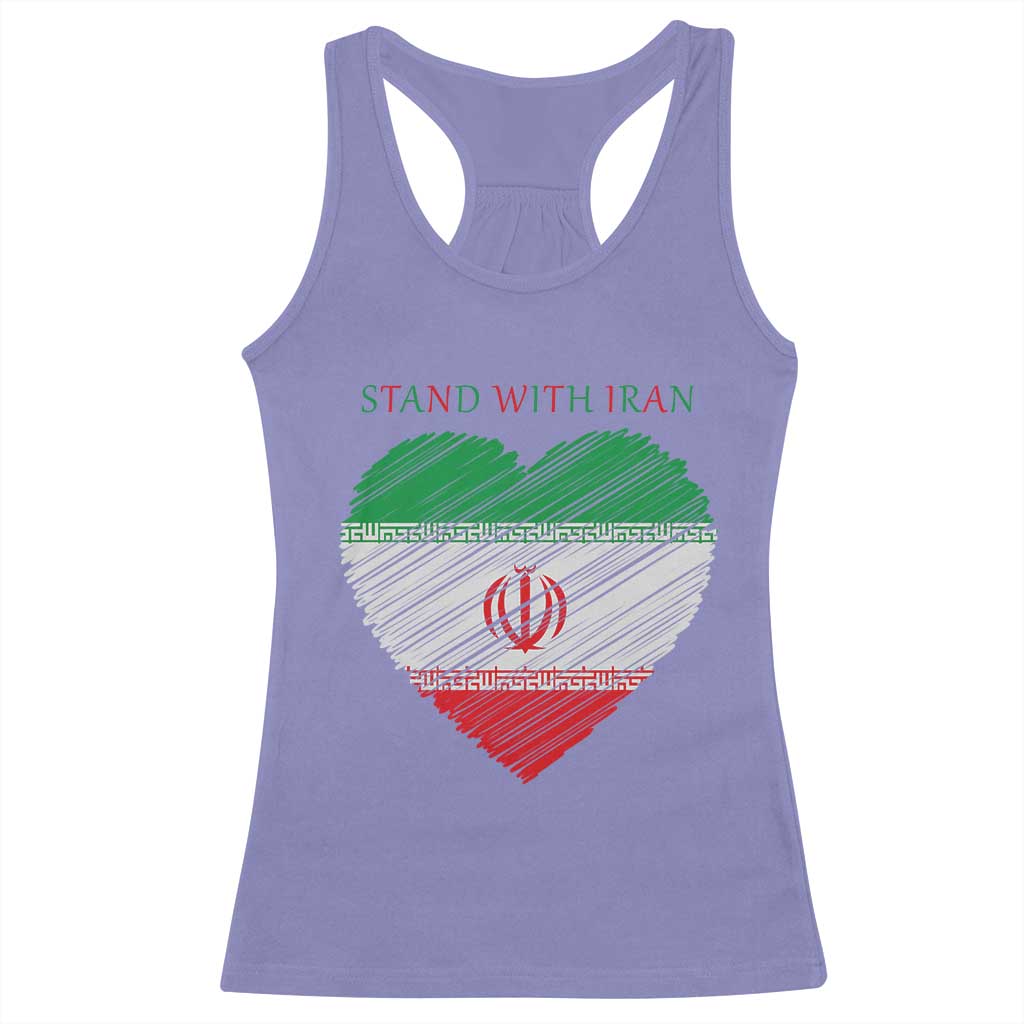 Stand With Iran Racerback Tank Top Anti War Political Protest Statement