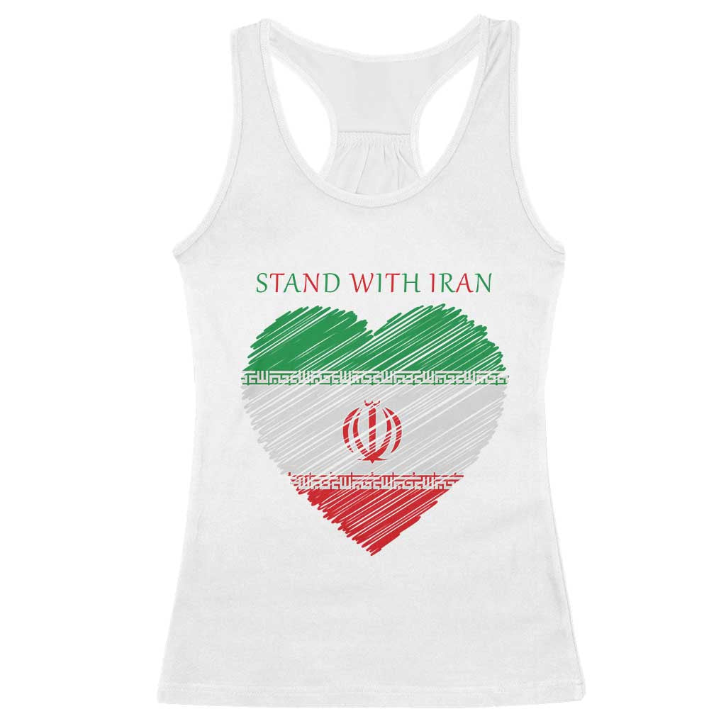 Stand With Iran Racerback Tank Top Anti War Political Protest Statement