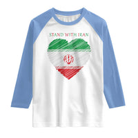 Stand With Iran Raglan Shirt Anti War Political Protest Statement
