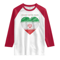 Stand With Iran Raglan Shirt Anti War Political Protest Statement