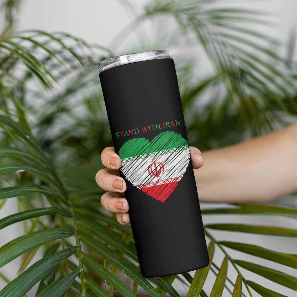Stand With Iran Skinny Tumbler Anti War Political Protest Statement