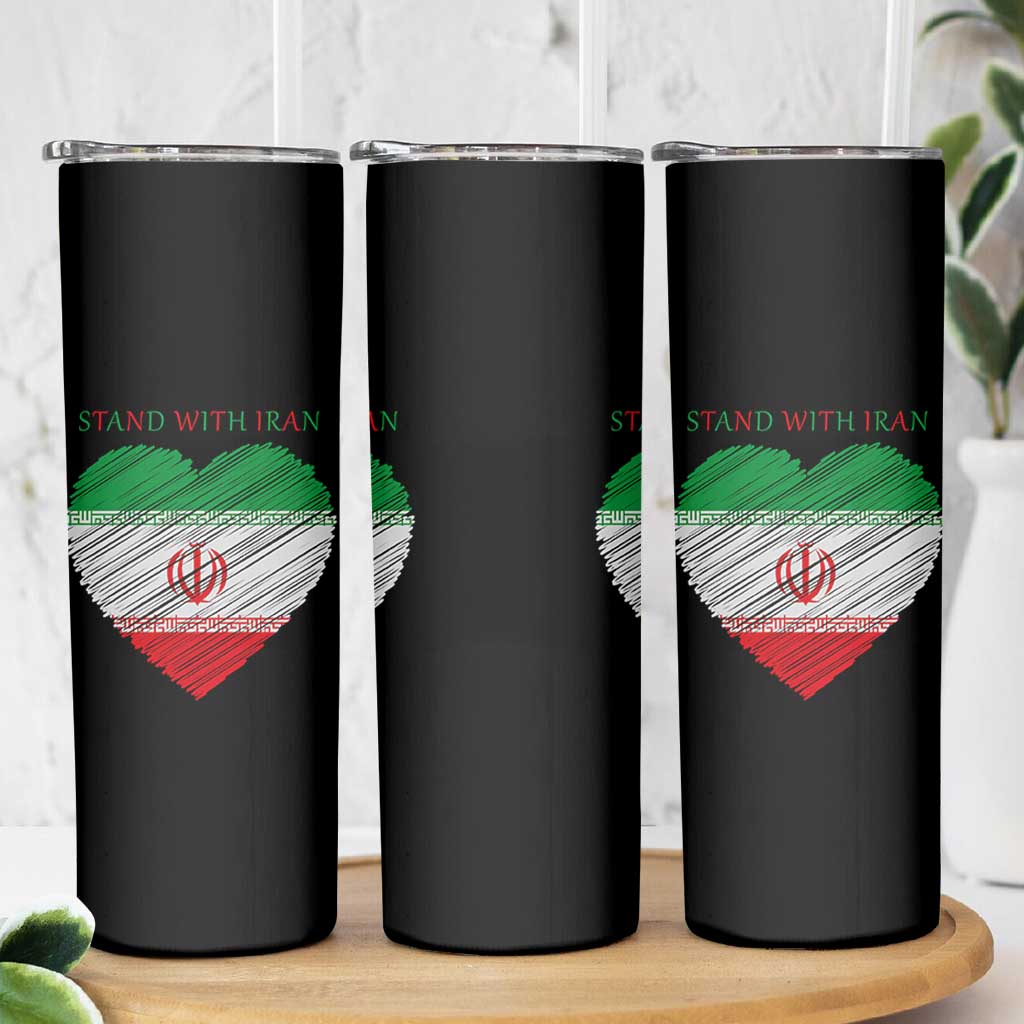 Stand With Iran Skinny Tumbler Anti War Political Protest Statement