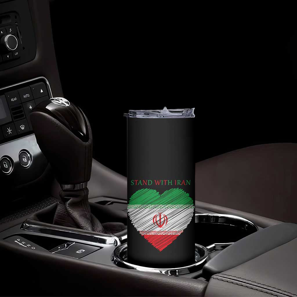 Stand With Iran Skinny Tumbler Anti War Political Protest Statement