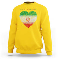 Stand With Iran Sweatshirt Anti War Political Protest Statement