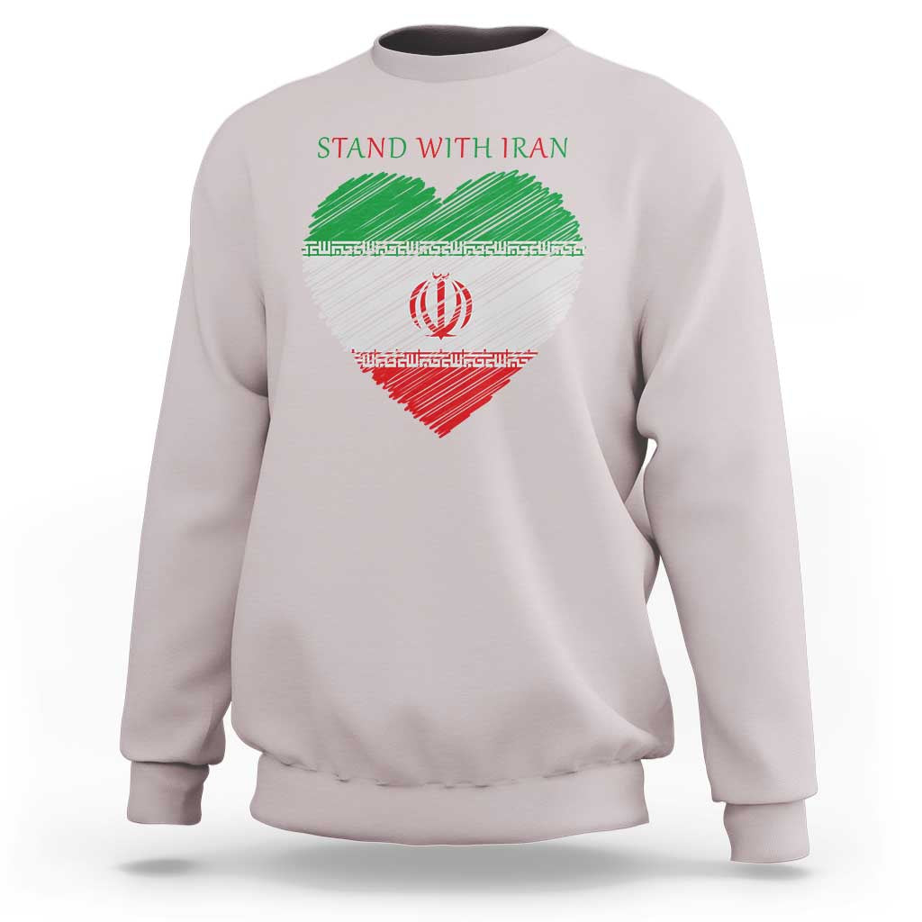 Stand With Iran Sweatshirt Anti War Political Protest Statement