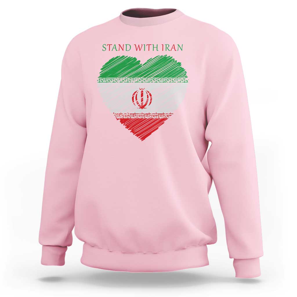 Stand With Iran Sweatshirt Anti War Political Protest Statement