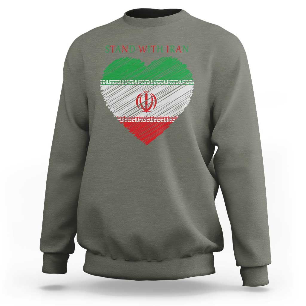 Stand With Iran Sweatshirt Anti War Political Protest Statement