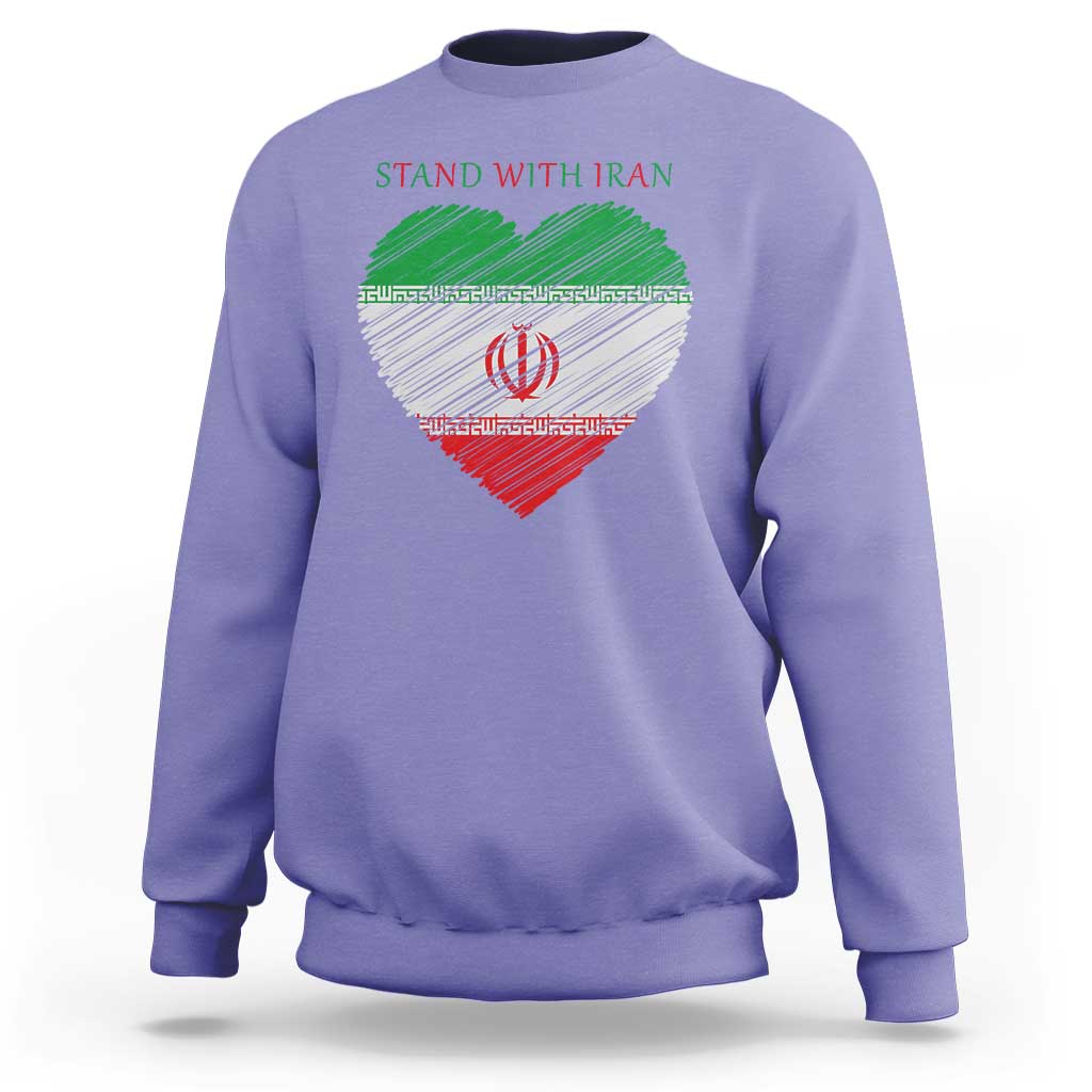 Stand With Iran Sweatshirt Anti War Political Protest Statement