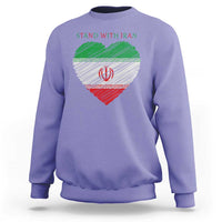 Stand With Iran Sweatshirt Anti War Political Protest Statement