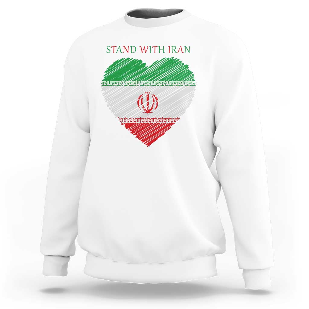 Stand With Iran Sweatshirt Anti War Political Protest Statement