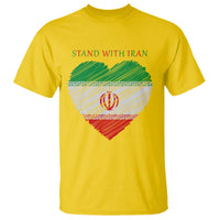 Stand With Iran T Shirt Anti War Political Protest Statement