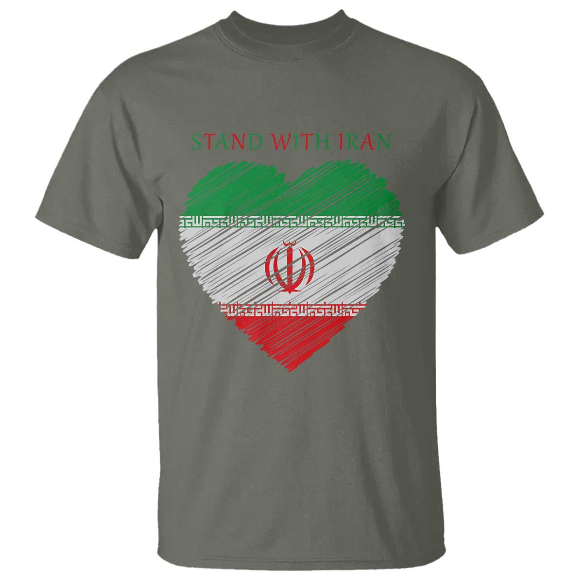 Stand With Iran T Shirt Anti War Political Protest Statement