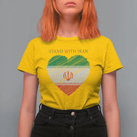 Stand With Iran T Shirt For Women Anti War Political Protest Statement