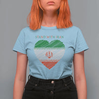 Stand With Iran T Shirt For Women Anti War Political Protest Statement