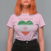 Stand With Iran T Shirt For Women Anti War Political Protest Statement