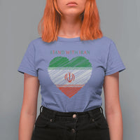 Stand With Iran T Shirt For Women Anti War Political Protest Statement