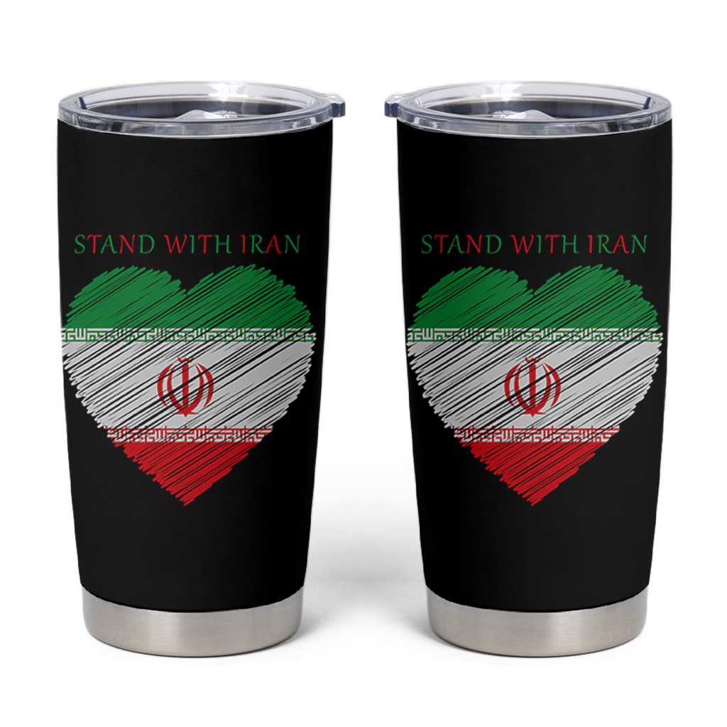 Stand With Iran Tumbler Cup Anti War Political Protest Statement