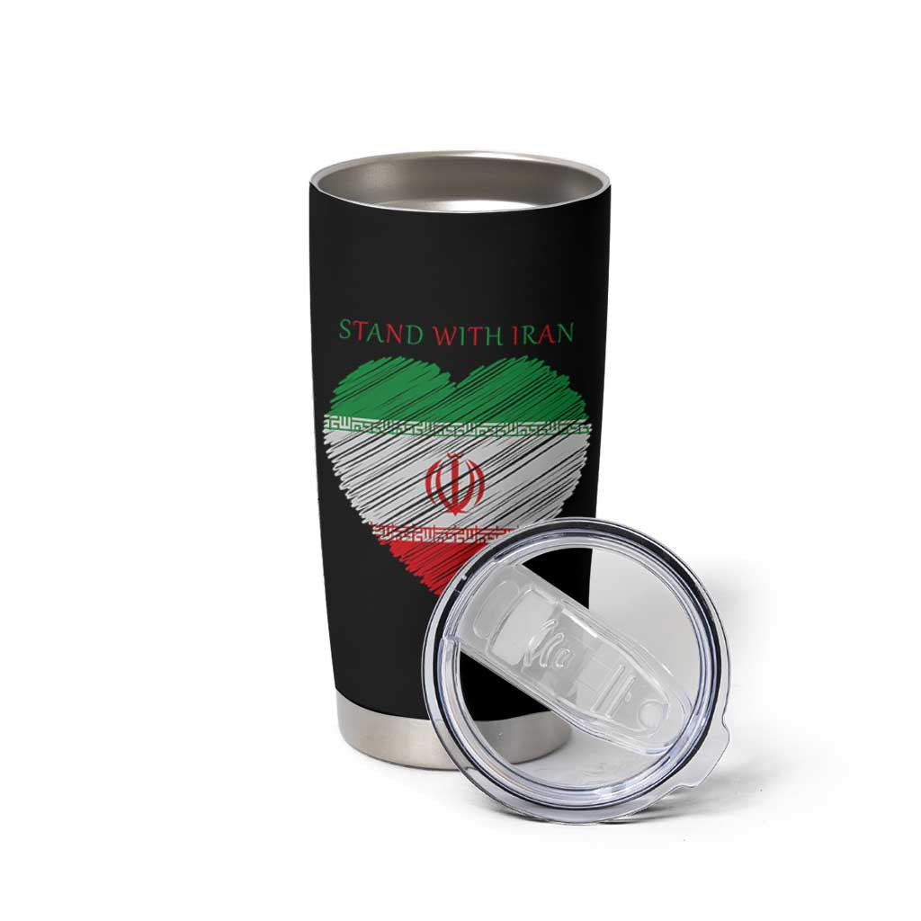 Stand With Iran Tumbler Cup Anti War Political Protest Statement
