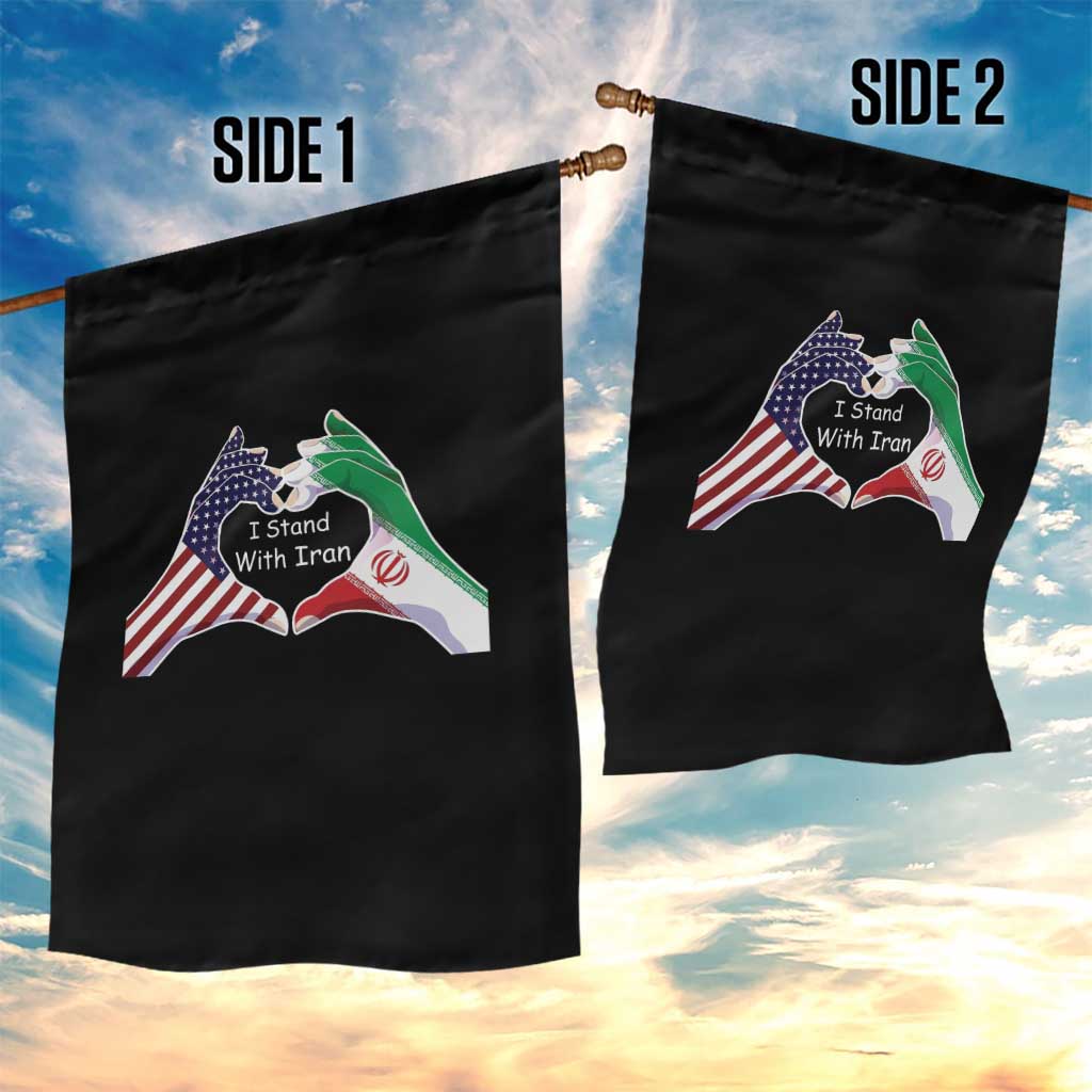 I Stand With Iran Garden Flag Support Iranian People For Peace