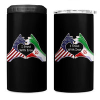 I Stand With Iran 4 in 1 Can Cooler Tumbler Support Iranian People For Peace