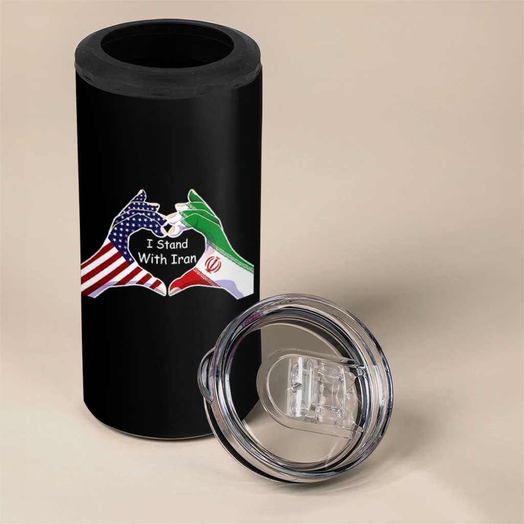 I Stand With Iran 4 in 1 Can Cooler Tumbler Support Iranian People For Peace