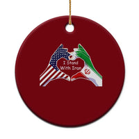 I Stand With Iran Ceramic Ornament Support Iranian People For Peace