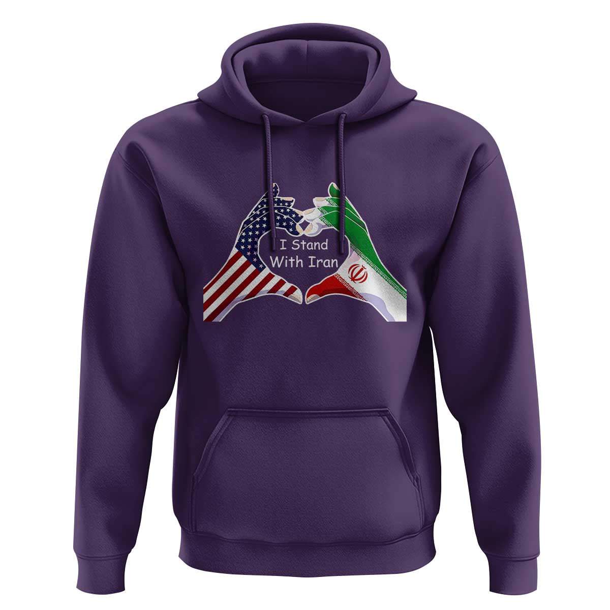 I Stand With Iran Hoodie Support Iranian People For Peace