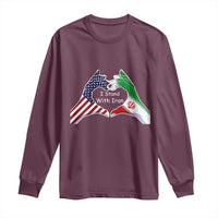 I Stand With Iran Long Sleeve Shirt Support Iranian People For Peace