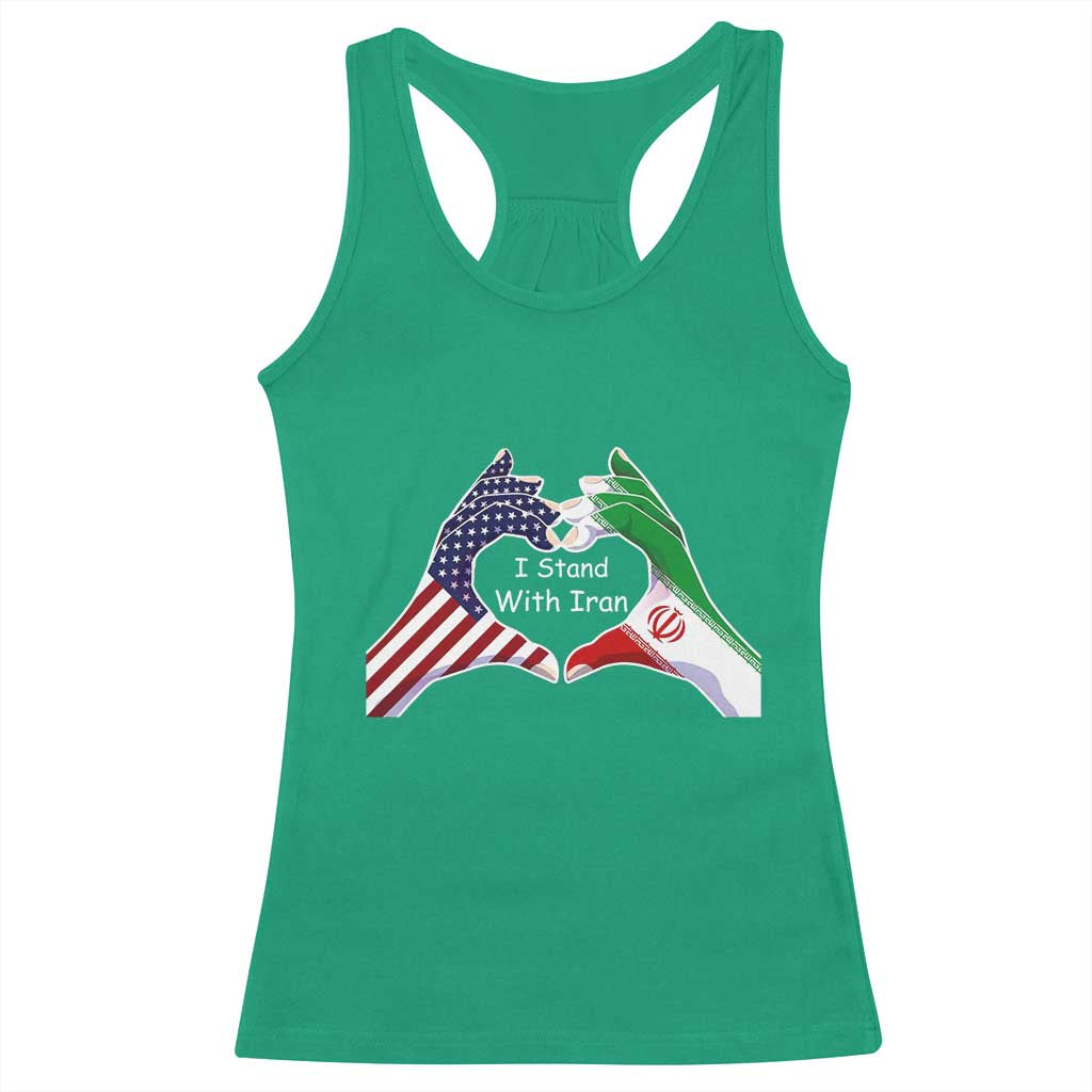 I Stand With Iran Racerback Tank Top Support Iranian People For Peace