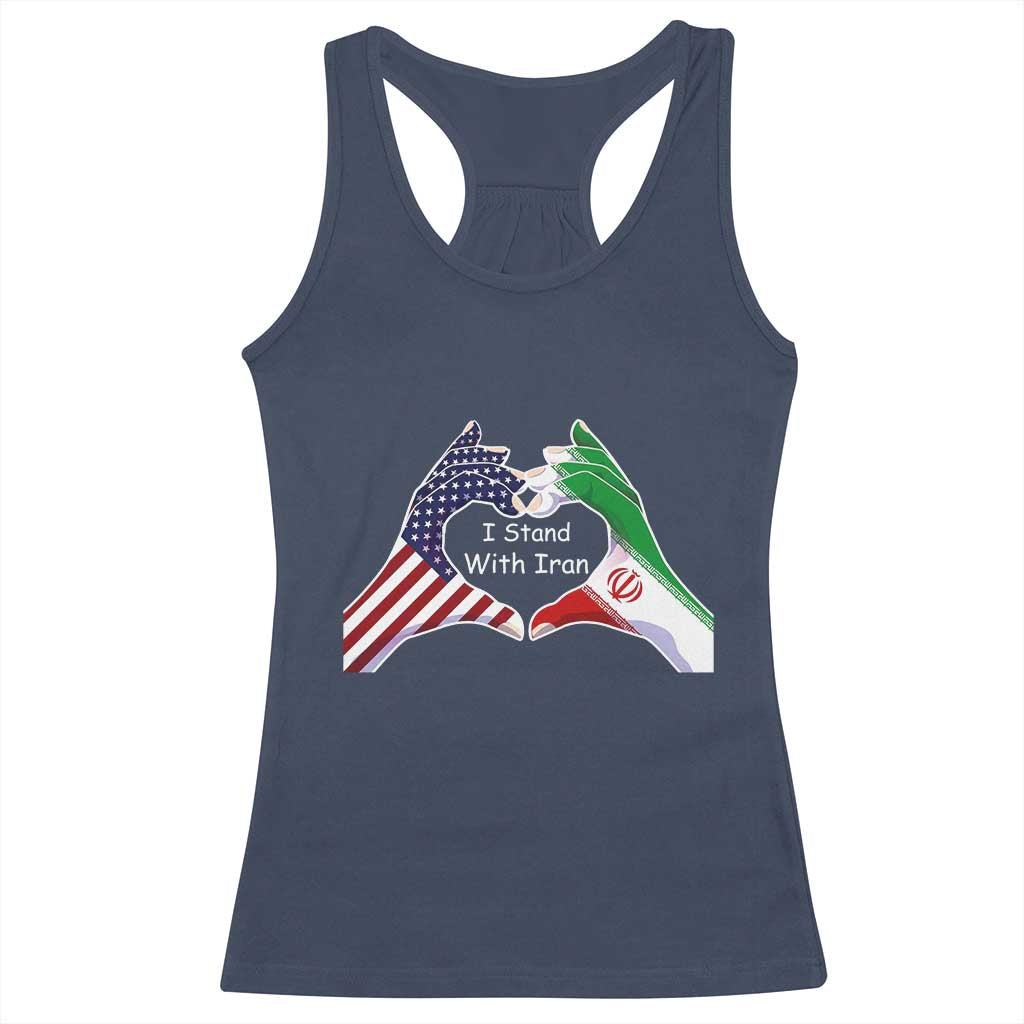 I Stand With Iran Racerback Tank Top Support Iranian People For Peace