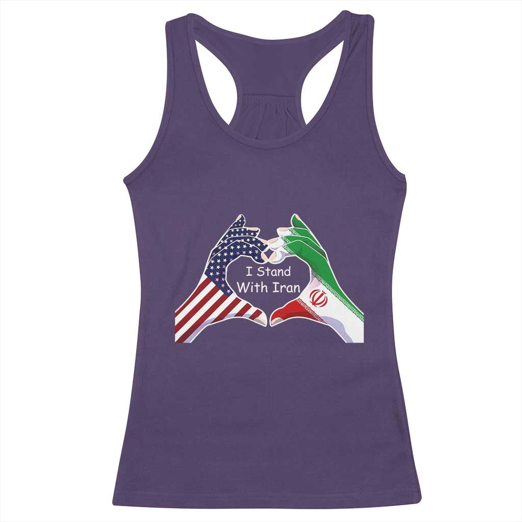 I Stand With Iran Racerback Tank Top Support Iranian People For Peace