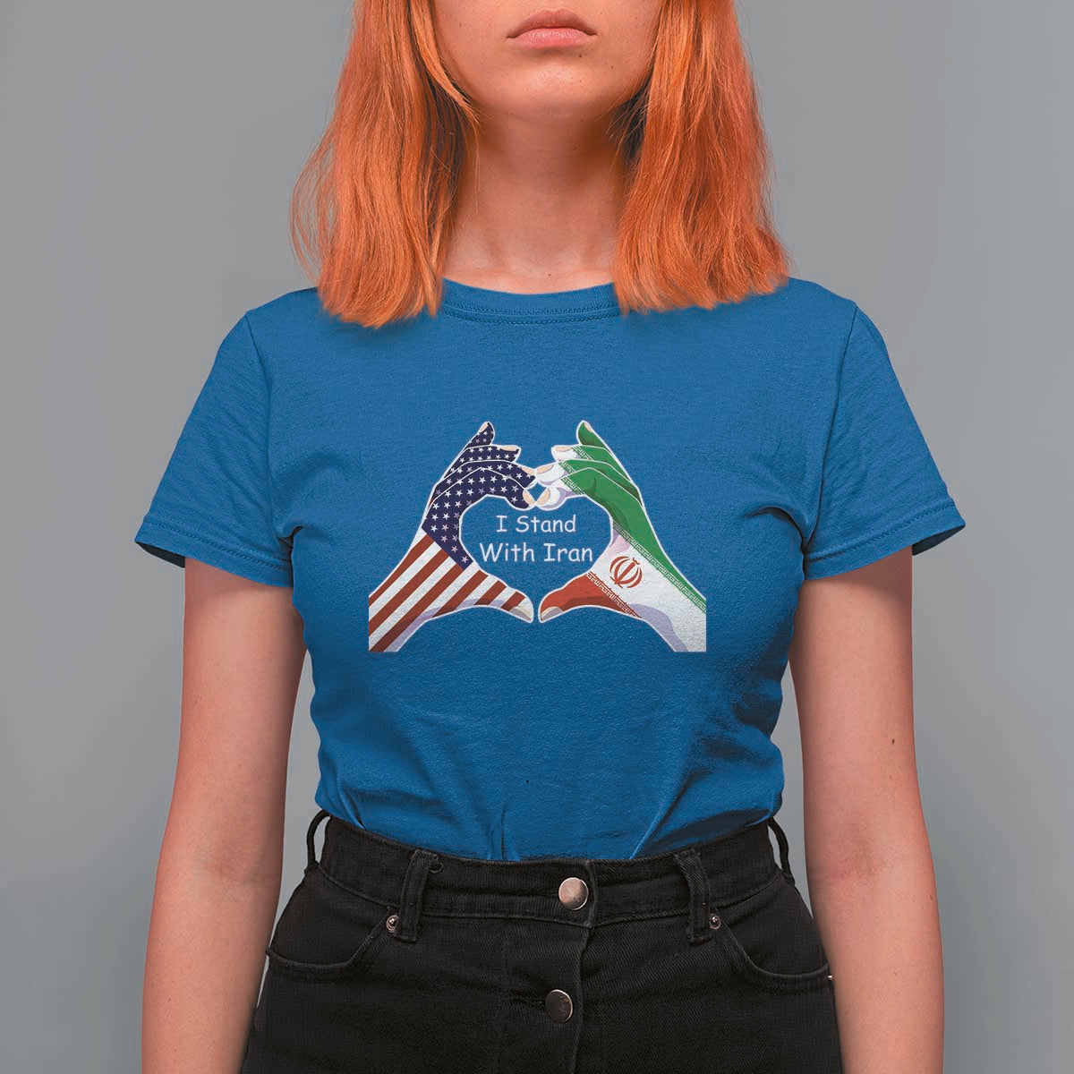I Stand With Iran T Shirt For Women Support Iranian People For Peace