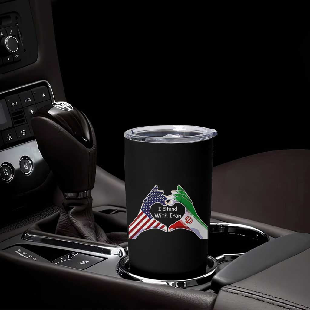 I Stand With Iran Tumbler Cup Support Iranian People For Peace