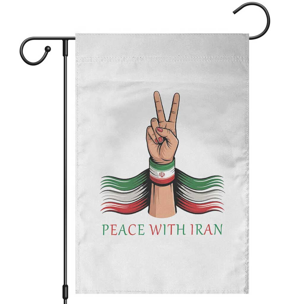 Peace With Iran Garden Flag Support Iranian People For Peace