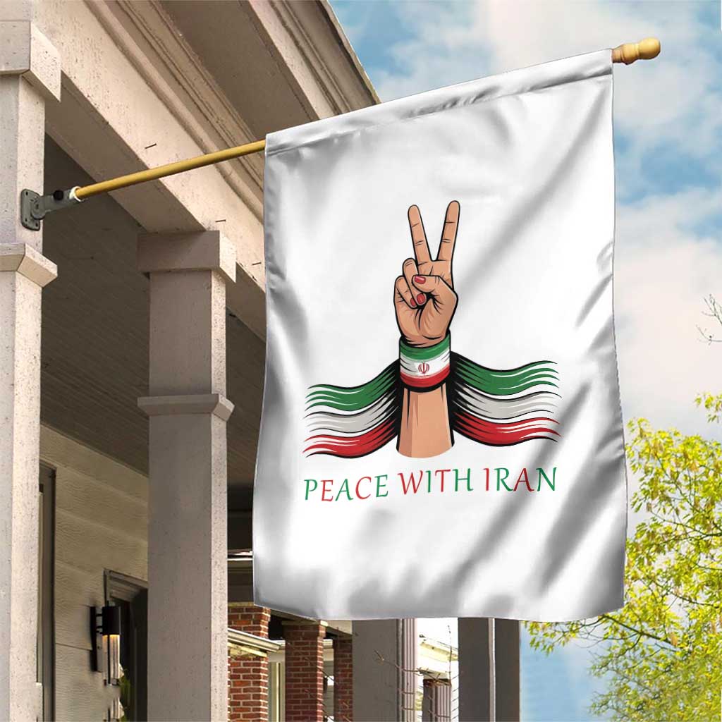 Peace With Iran Garden Flag Support Iranian People For Peace