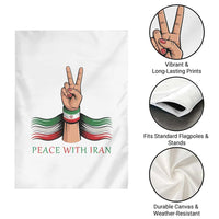 Peace With Iran Garden Flag Support Iranian People For Peace