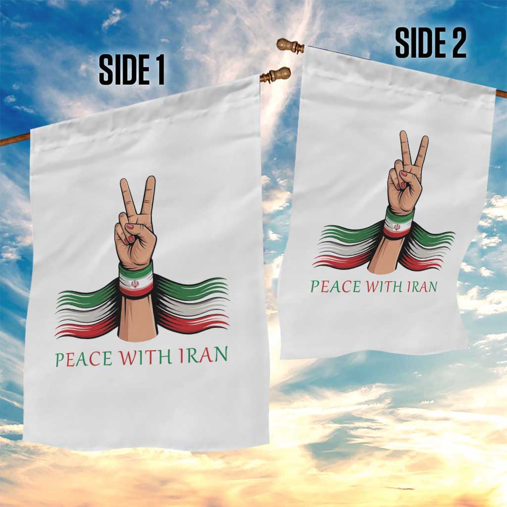 Peace With Iran Garden Flag Support Iranian People For Peace