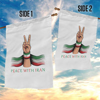 Peace With Iran Garden Flag Support Iranian People For Peace