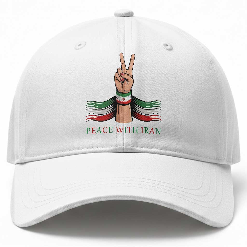 Peace With Iran Baseball Cap Support Iranian People For Peace